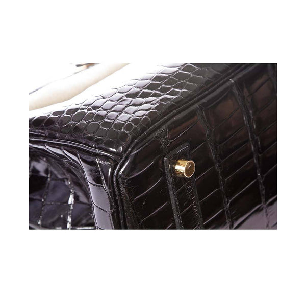 hermes birkin 35 crocodile black new corner