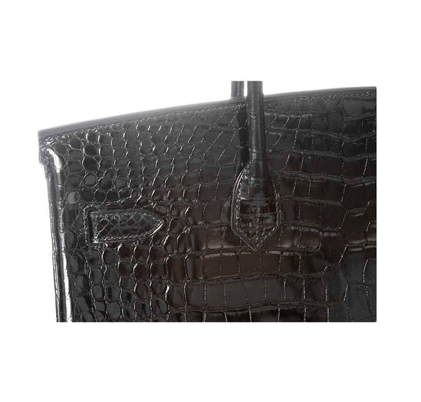 hermes birkin 35 crocodile black new detail