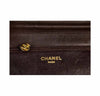 chanel vintage flap shoulder bag brown used embossing