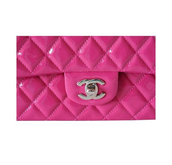 chanel medium flap bag fuschia new detail