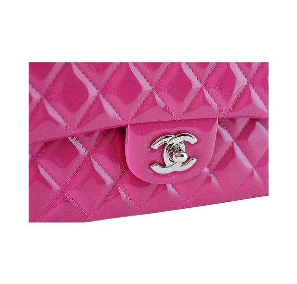 chanel medium flap bag fuschia new detail