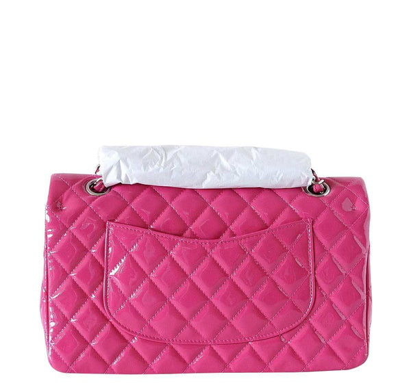 chanel medium flap bag fuschia new back