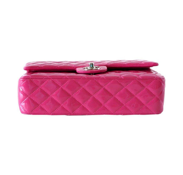 chanel medium flap bag fuschia new bottom