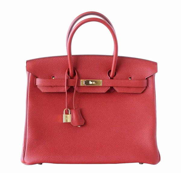 Hermes Birkin 35 Vermillion Togo Bag 