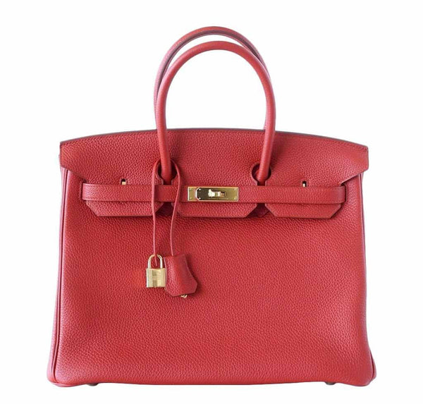 Hermes Birkin 25 Vermillion Bag 