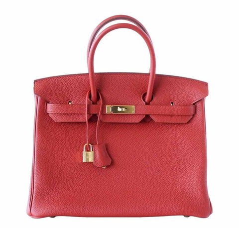 Hermes Birkin 25 Vermillion Bag 