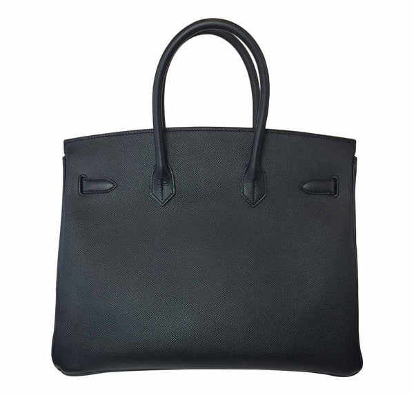 Hermes birkin 35 black epsom ghw new back