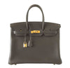 Hermes Birkin 35 Vert Bronze Bag 