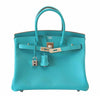 Hermes Birkin 30 Blue Paon new front open