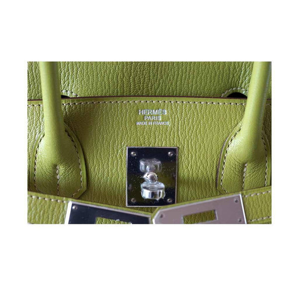 Hermes Birkin 30 Vert Anis new embossing