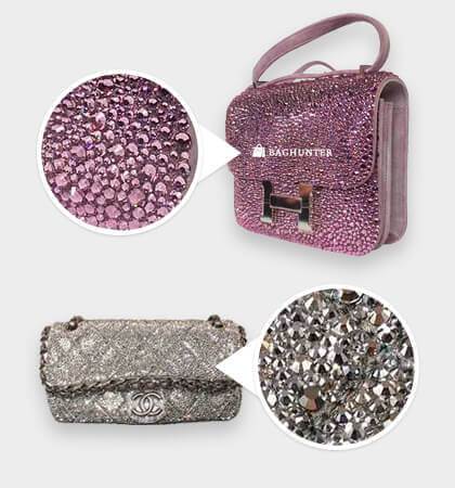 Baghunter - custom swarovski crystals on bag