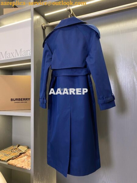 Replica Burberry Long Double-Breasted Gabardine Trench Coat
