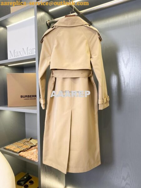 Replica Burberry Long Double-Breasted Gabardine Trench Coat beige Replica Burberry Long Double-Breasted Gabardine Trench Coat beige