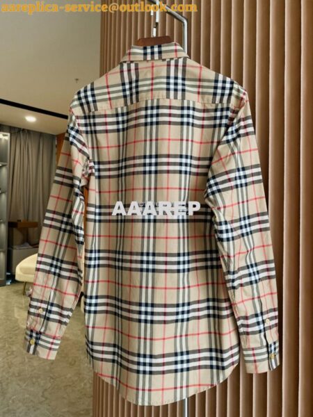 Replica Burberry Check Poplin Long Sleeve Shirt Replica Burberry Check Poplin Long Sleeve Shirt
