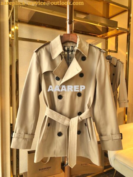 Replica Burberry Men's Sandringham Short Black Trench Coat beige 2 Replica Burberry Men's Sandringham Short Black Trench Coat beige 2