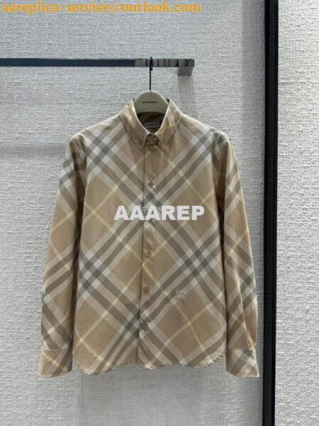 Replica Burberry Early Spring New Arrival Knight Blue Vintage Check Silk Shirt 2 Replica Burberry Early Spring New Arrival Knight Blue Vintage Check Silk Shirt 2
