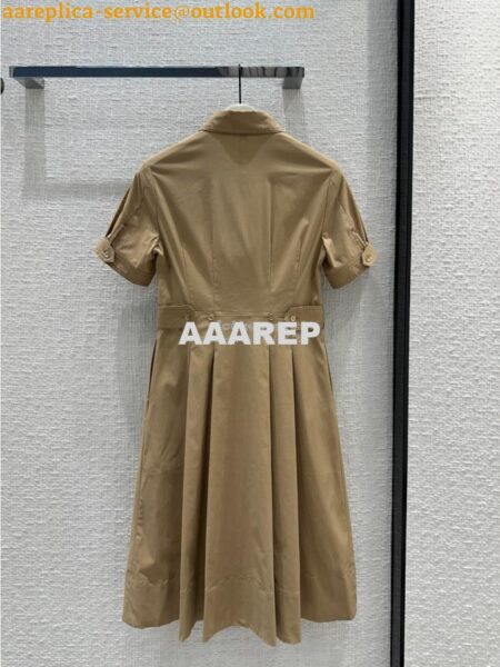 Replica Burberry 24SS New Shirt-Style Dress with Vintage Check Trim beige Replica Burberry 24SS New Shirt-Style Dress with Vintage Check Trim beige